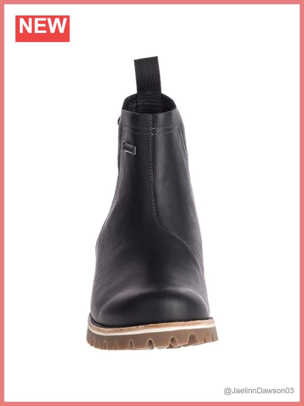 Waterproof Leather Chelsea Ankle Boots Slip-On Low Heel Women's - Picture 5 of 6